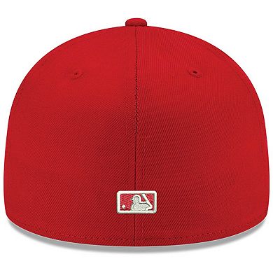 Men's New Era Red Toronto Blue Jays White Logo 59FIFTY Fitted Hat