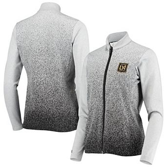 Women's Antigua White/Black LAFC Guide Full-Zip Jacket