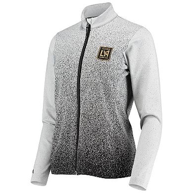 Women's Antigua White/Black LAFC Guide Full-Zip Jacket