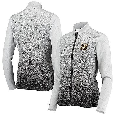 Women's Antigua White/Black LAFC Guide Full-Zip Jacket