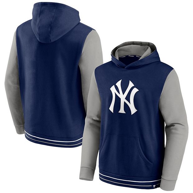 Men's Fanatics Branded Heather Gray New York Yankees Official Logo Pullover  Hoodie