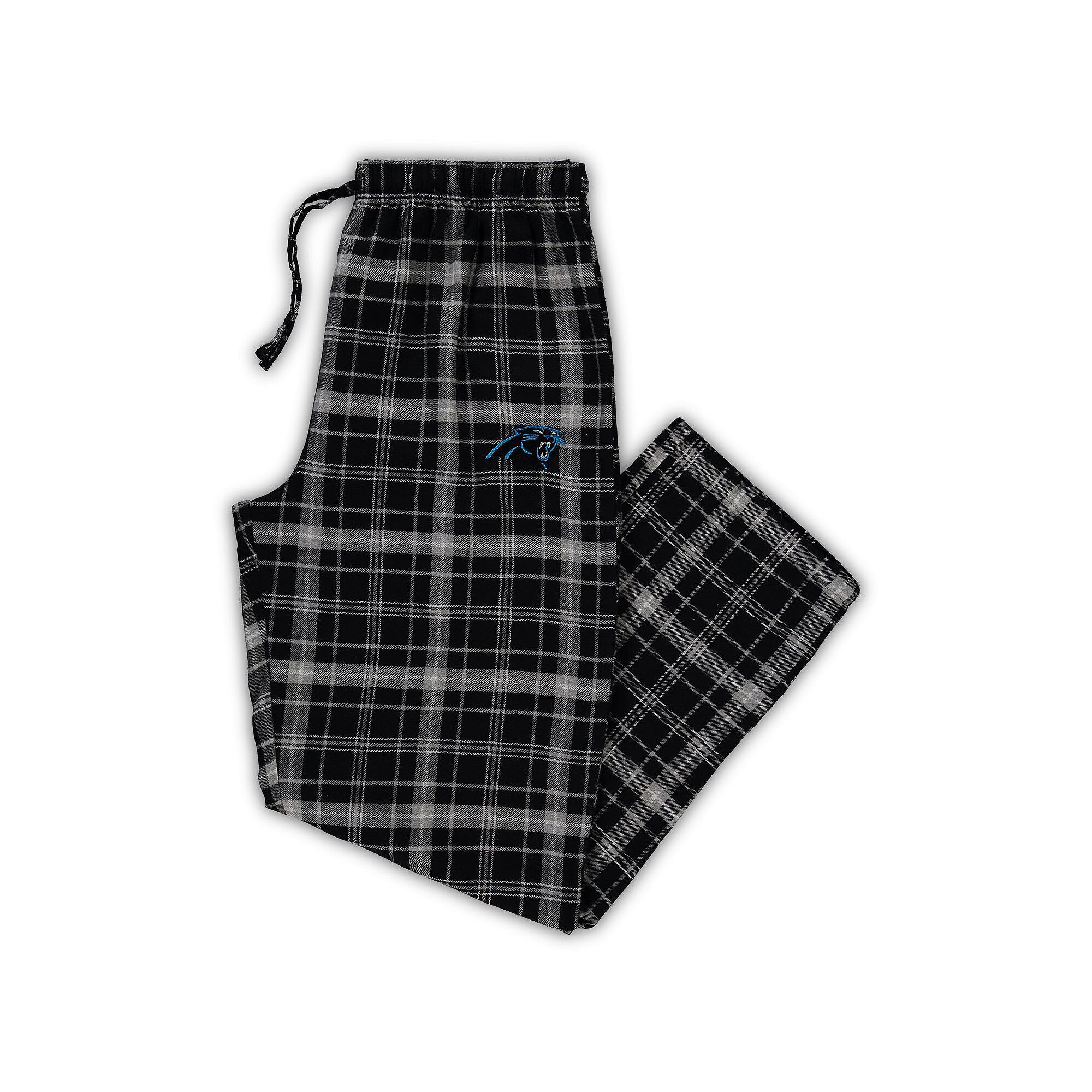 Mens Concepts Sport Black/Charcoal Carolina Panthers Big & Tall Ultimate P