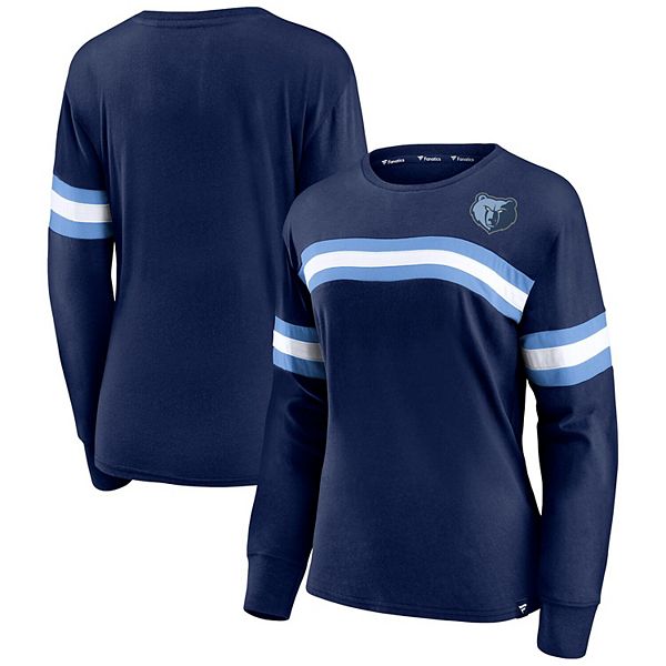 New Era Women's Memphis Grizzlies Blue Logo Long Sleeve Shirt, Small