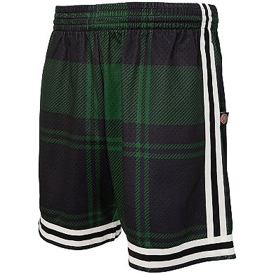 Men's Mitchell & Ness x Uninterrupted Kelly Green/Black Boston Celtics Hardwood Classics Swingman Shorts