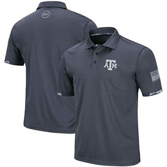 Men's Colosseum Charcoal Texas A&M Aggies Big & Tall OHT Military Appreciation Digital Camo Polo