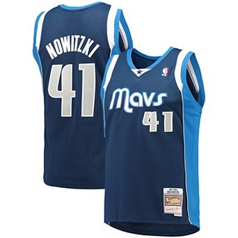 Men's Mitchell & Ness Dirk Nowitzki Navy Dallas Mavericks 2011-12 Hardwood Classics Swingman Jersey