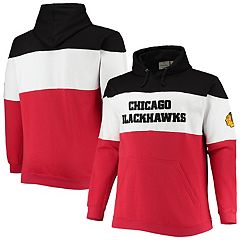 Men's Fanatics Branded Black Chicago Blackhawks Puck Deep Lace-Up Pullover Hoodie Size: Medium