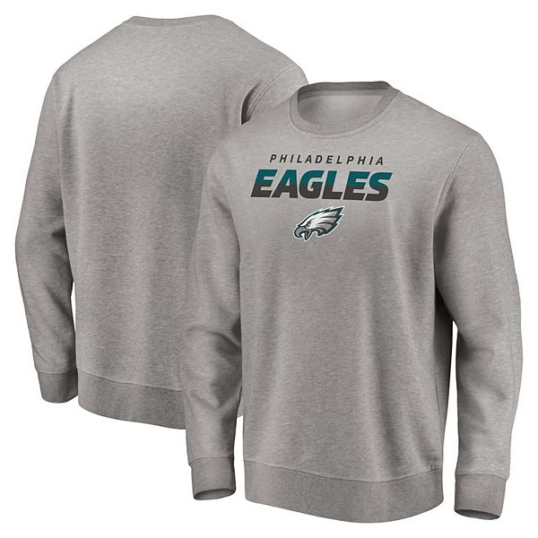 Men's Fanatics Branded Heathered Gray Philadelphia Eagles Block Party Pullover  Sweatshirt