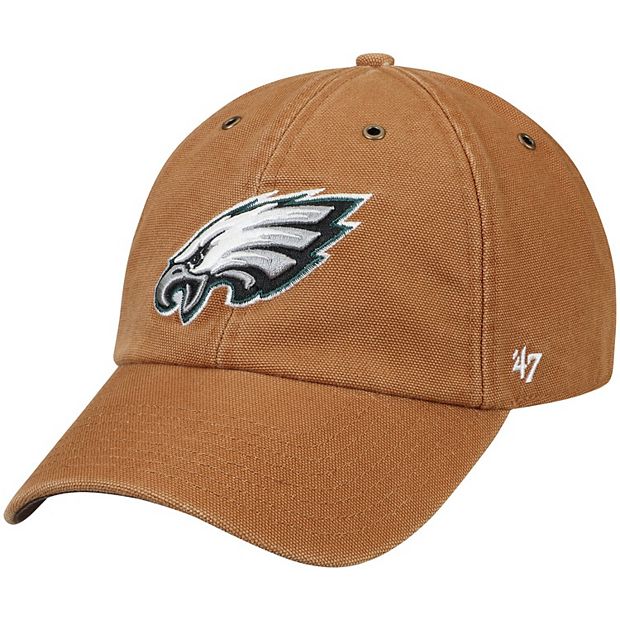 Men's Carhartt x '47 Brown Philadelphia Eagles Clean-Up Adjustable Hat