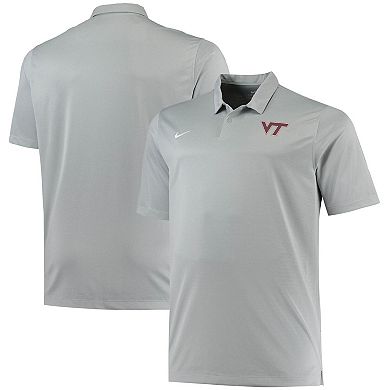 Men's Nike Heathered Gray Virginia Tech Hokies Big & Tall Performance Polo