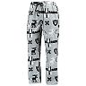 Men's FOCO Silver Las Vegas Raiders Wordmark Ugly Pajama Set