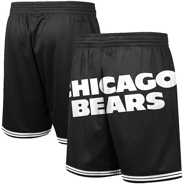 Men's Mitchell & Ness Black Chicago Bears Big Face 3.0 Fashion Shorts