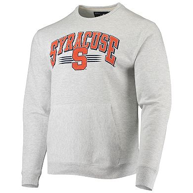 Men's League Collegiate Wear Heathered Gray Syracuse Orange Upperclassman Pocket Pullover Sweatshirt