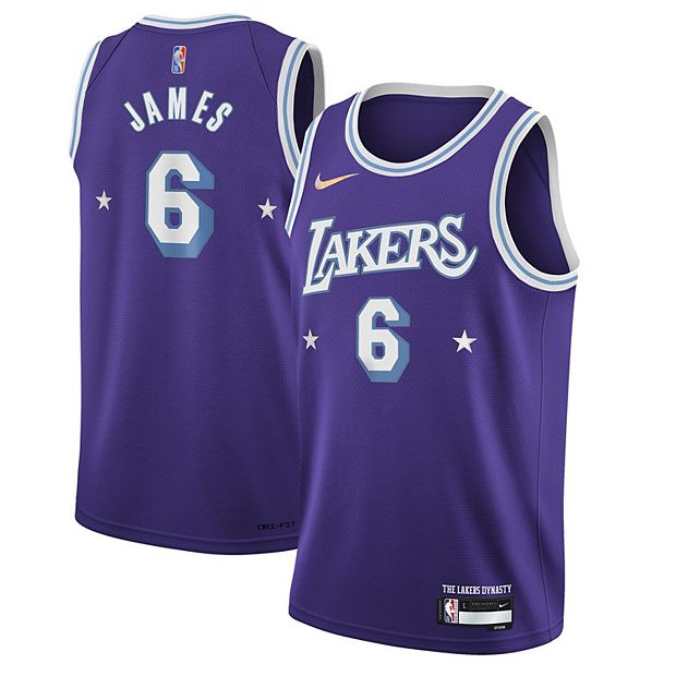 Youth Nike LeBron James White Los Angeles Lakers Swingman Jersey - City Edition Size: Large