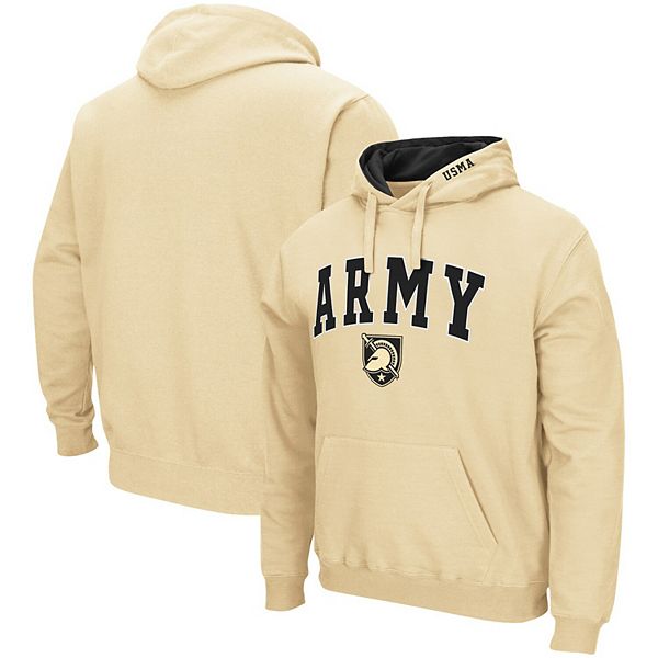 Men's Colosseum Gold Army Black Knights Arch & Logo 3.0 Pullover Hoodie