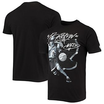 Men's NBA x McFlyy Black Brooklyn Nets Identify Artist Series T-Shirt