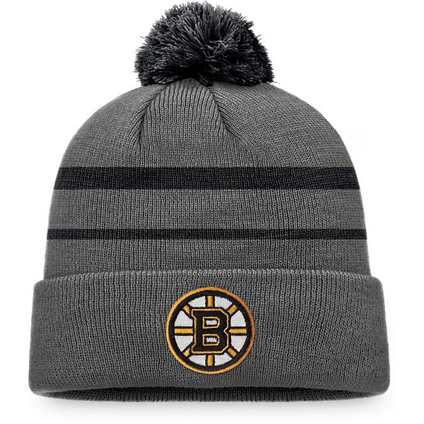 Men's Fanatics Branded Black/Natural Pittsburgh Pirates Hometown Slogan Cuffed Knit Hat with Pom