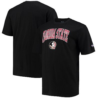 Men's Champion Black Florida State Seminoles Big & Tall Arch Over Wordmark T-Shirt