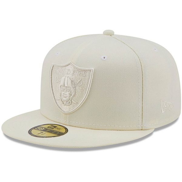 Las Vegas Raiders Brown White Basic New Era 59FIFTY Fitted Hat