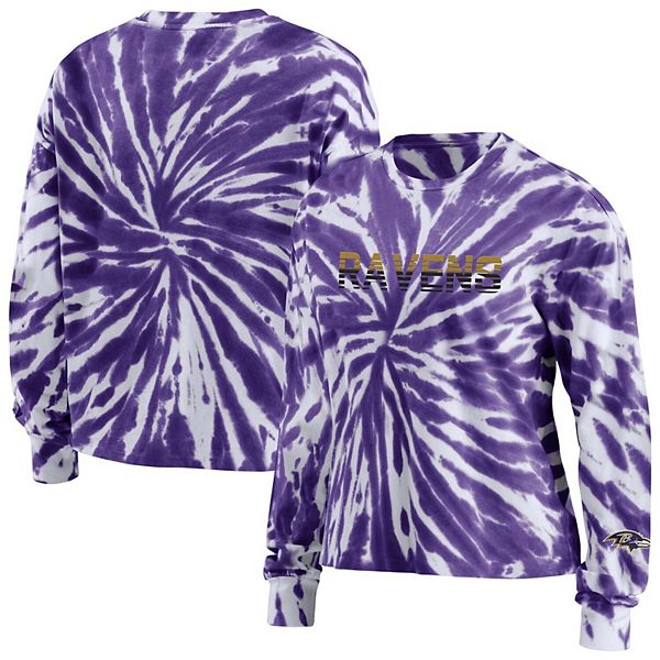 Women's WEAR by Erin Andrews Purple Baltimore Ravens Tie-Dye T-Shirt