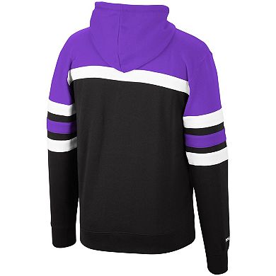 Men's Mitchell & Ness Purple/Black Toronto Raptors Head Coach Pullover Hoodie