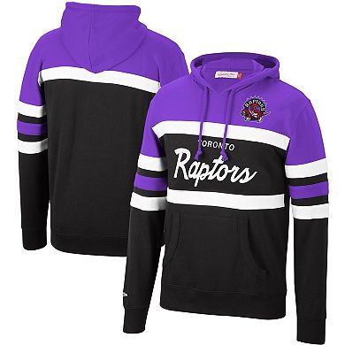 Men's Mitchell & Ness Purple/Black Toronto Raptors Head Coach Pullover Hoodie