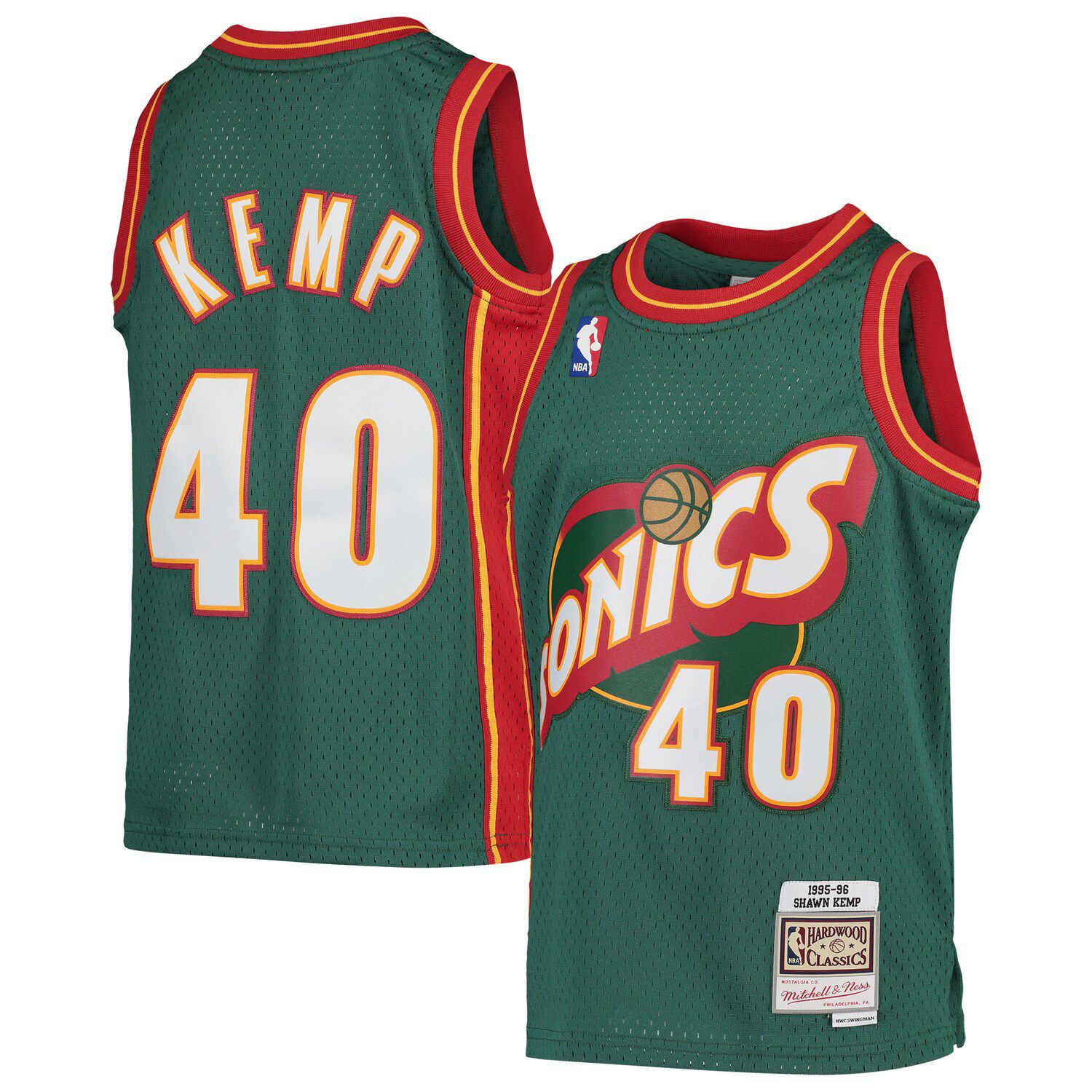 Mitchell & Ness Sublimated Player Tank Seattle SuperSonics Shawn Kemp