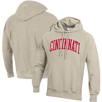 Men's Champion Heathered Oatmeal Cincinnati Bearcats Cincy Arch Pullover Hoodie