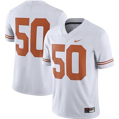 Men's Nike #50 White Texas Longhorns College Alternate Limited Jersey