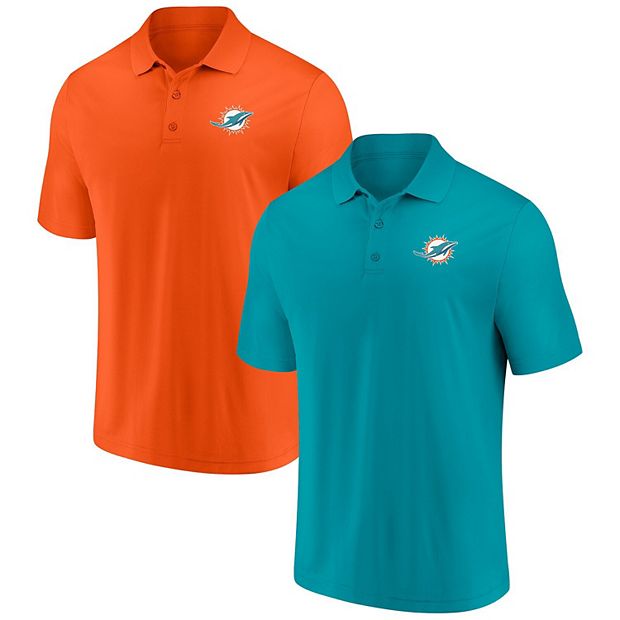 Fanatics Branded Aqua/orange Miami Dolphins Fan T-shirt Combo Set