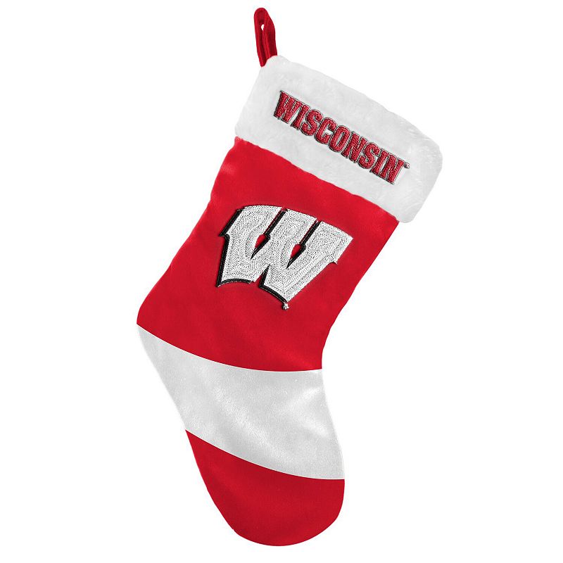 FOCO Wisconsin Badgers Colorblock Stocking, Red
