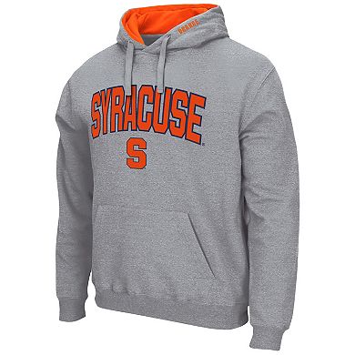 Men's Colosseum Heather Gray Syracuse Orange Arch & Logo 3.0 Pullover Hoodie