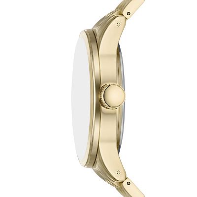Fossil Gold Tone Skeleton Dial Watch men-s-fossil-the-commuter-  main image 3