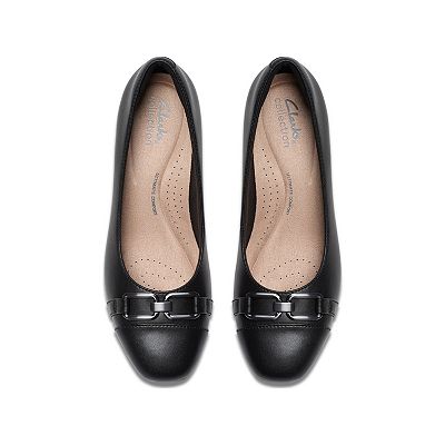 (取寄) クラークス レディース イリデッサ エリン Clarks women Iridessa Erin Black Leather Clarks® Iridessa Erin Women's Leather Block Heel Dress Shoes