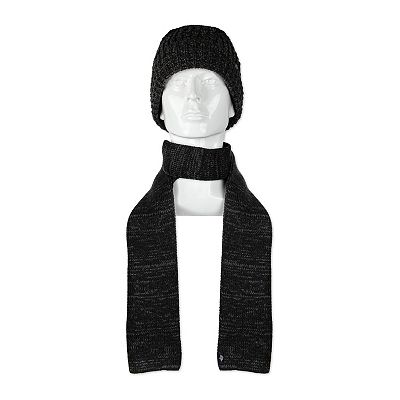 Men's Dockers® 2-pc. Heathered Beanie & Scarf Set