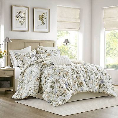 Harbor House Piumino Coastline King Size | Biancheria Da Letto In Cotone Con Ricamo Corallo | Morbido E Traspirante Per Tutte Le Stagioni | Set Completo Con Federe E Gonna - 4