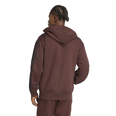 Men's adidas Essentials 3-Stripes Fleece Zip-Up Graphic Hoodie