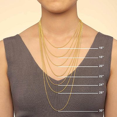 14K White Gold Rolo Chain Necklace – Certified Jewelry 16'' / 2.0 mm