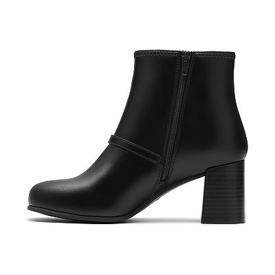 Clarks® Keirsta Day Women's Leather Block Heel Ankle Boots