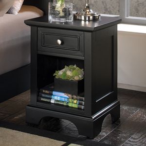 Prepac Yaletown 2 Drawer Tall Espresso Nightstand