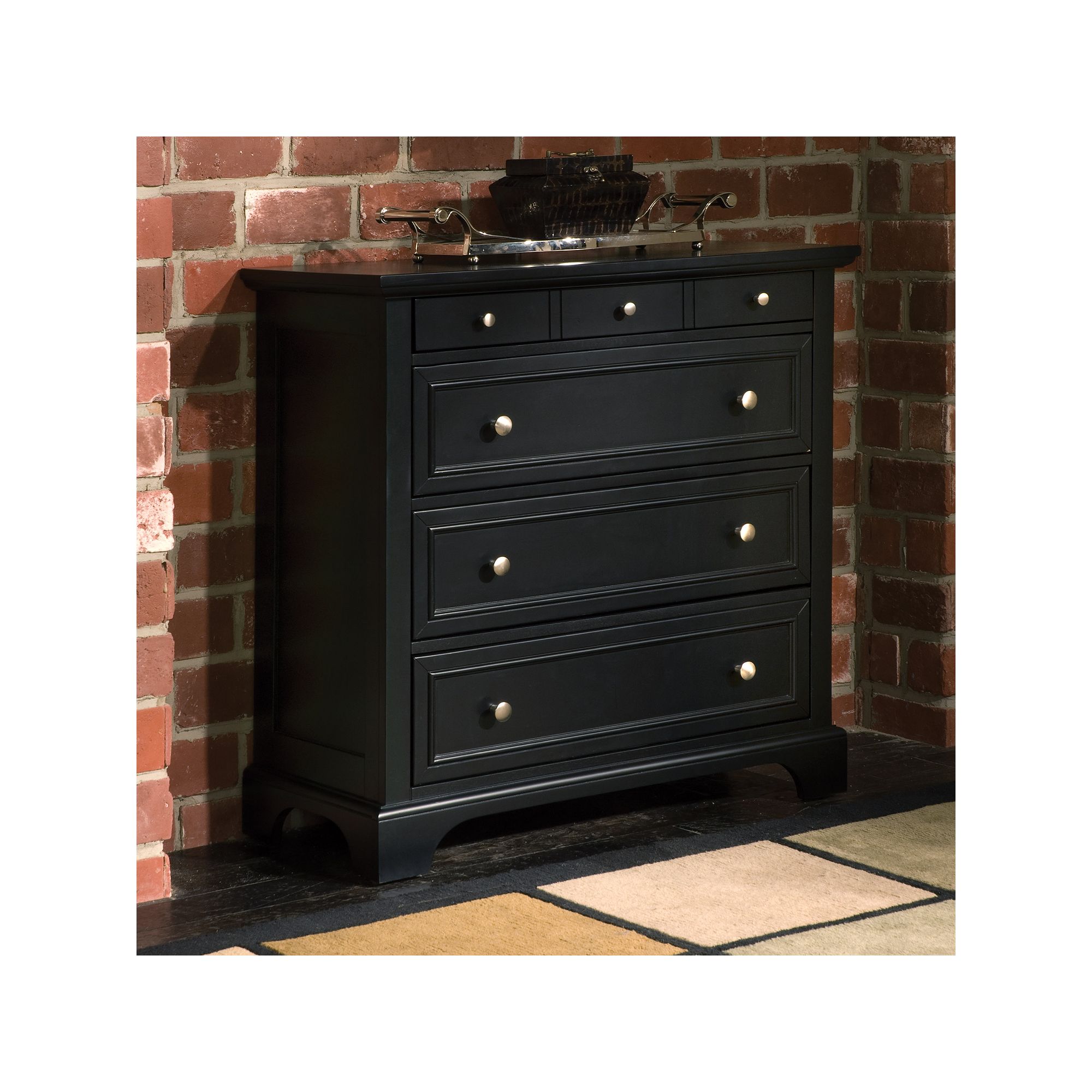 Bedford 4-Drawer Chest, Black