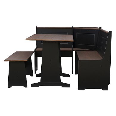 Linon Ardmore Nook Eat-In Kitchen Table & Bench 5-piece Set