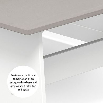Linon Ardmore Nook Eat-In Kitchen Table & Bench 5-piece Set