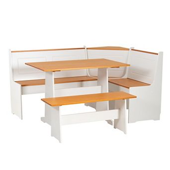Linon Ardmore Nook Eat-In Kitchen Table & Bench 5 pc Set