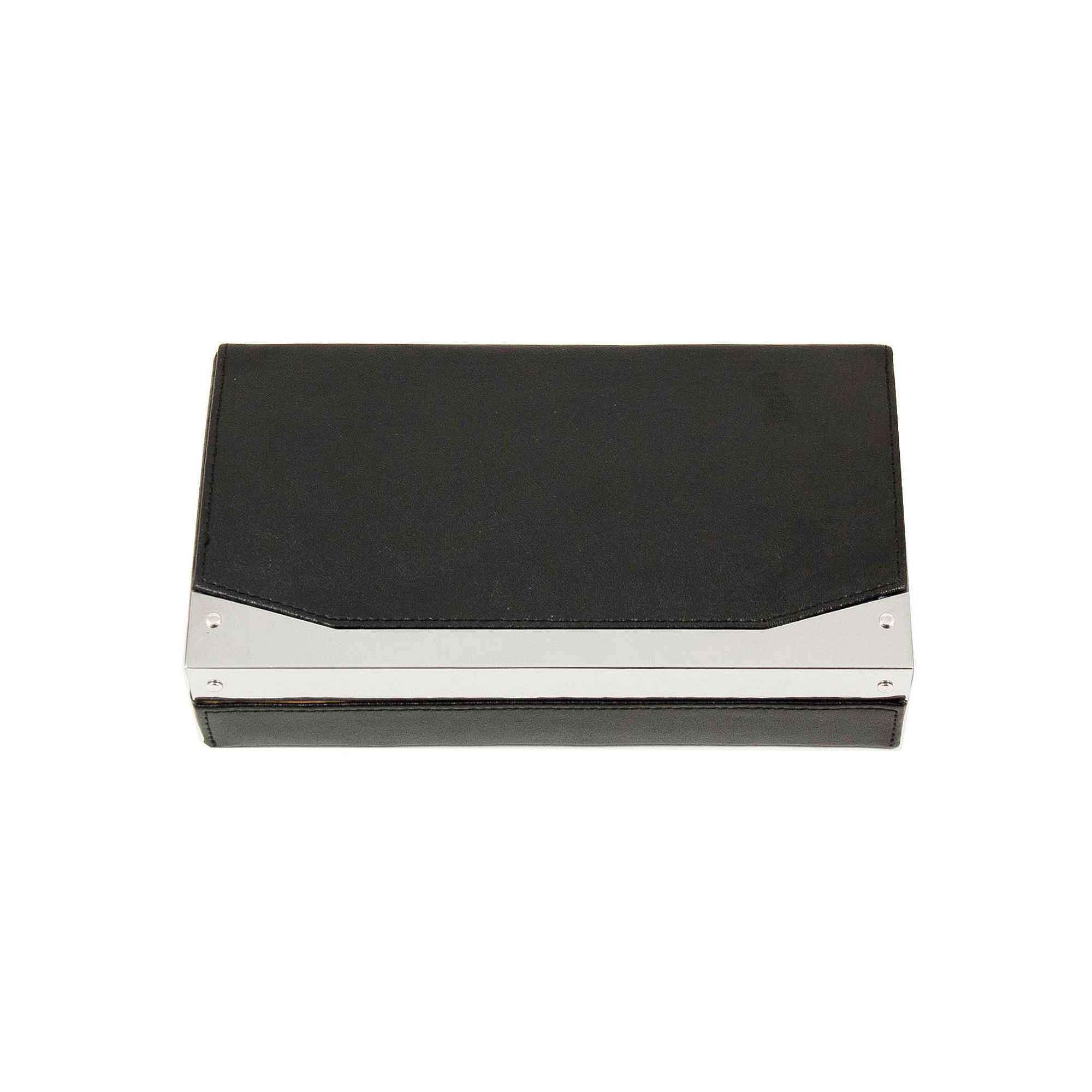 Leather Cigar Humidor & Cutter Set, Black