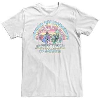 Big & Tall DC Comics "Heroes On Vacation" Tee