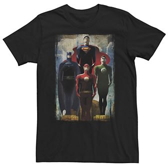 Big & Tall DC Comics Justice League Heroes Look Up Tee