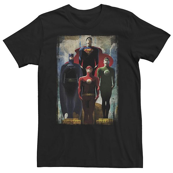 Big & Tall DC Comics Justice League Heroes Look Up Tee