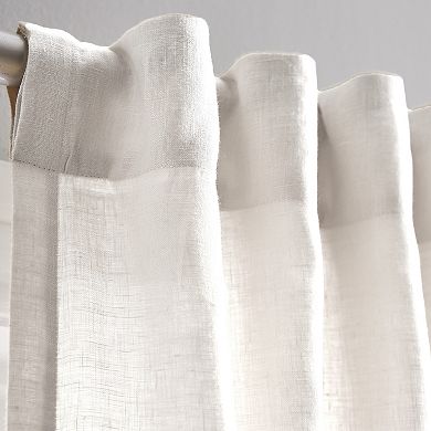 Peri 100% Linen Backtab Lined 2-panel Window Curtain Set