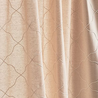 Peri Mallorca Embroidery Backtab 2-panel Window Curtain Set